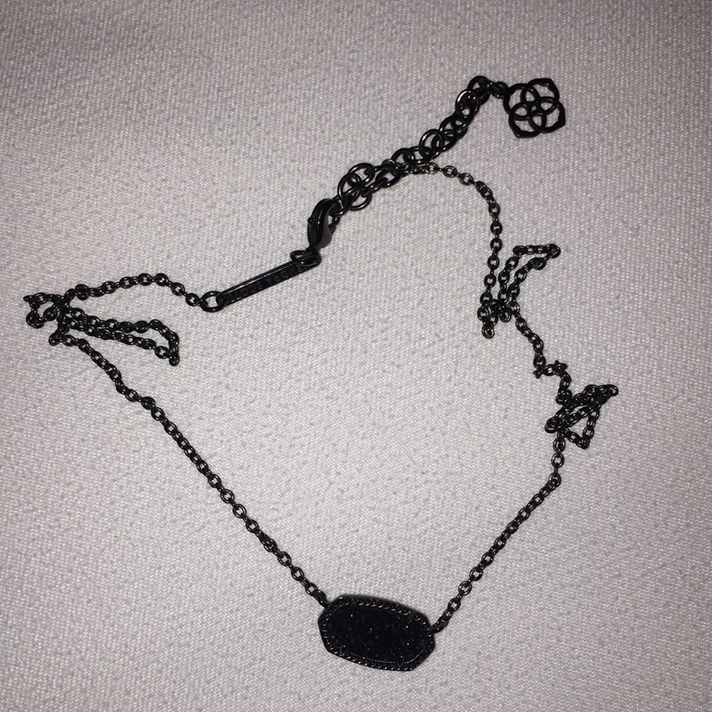 Kendra Scott Black Druzy Elisa Necklace